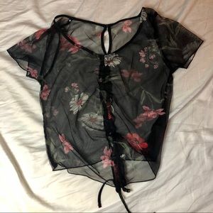 Hollister Sheer Floral Top